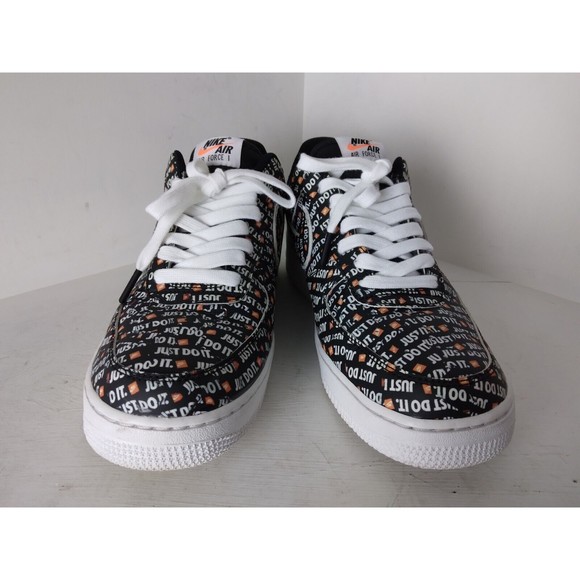 Nike Air Force 1 'Just Do It' Logo All Over Black A06296-001 Mens Size US 10 - Picture 2 of 9